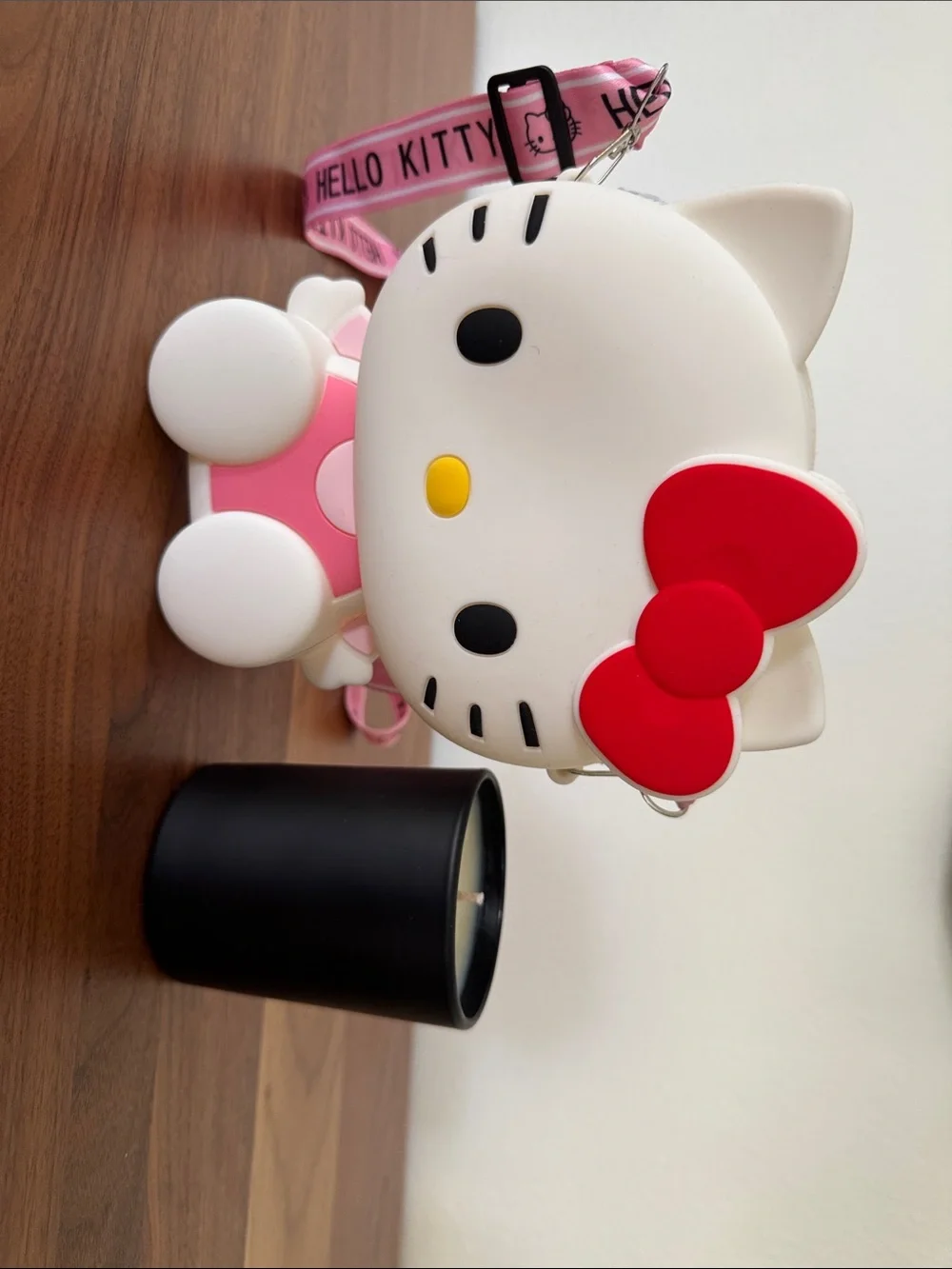 Hello Kitty White & Pink Silicone Crossbody Bag with Red Bow